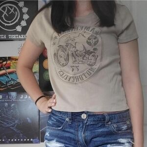 Garage graphic baby tee